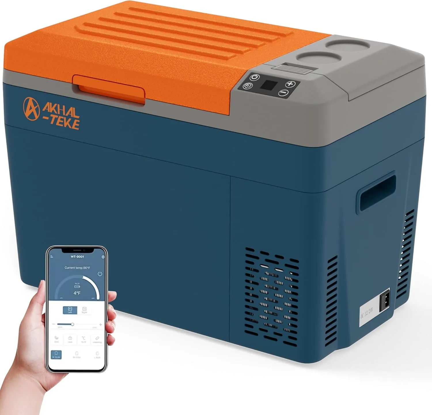 12 Volt Refrigerator, 32 Quart(30L) Portable Refrigerator Freezer(-7℉~50℉) APP Control Car Fridge Cooler with Compressor 12/24V DC and 110-240V AC for Car, Camping and Home Use