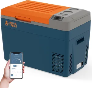 12 Volt Refrigerator, 32 Quart(30L) Portable Refrigerator Freezer(-7℉~50℉) APP Control Car Fridge Cooler with Compressor 12/24V DC and 110-240V AC for Car, Camping and Home Use