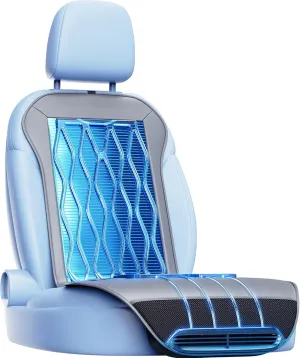 2025 Upgraded Semiconductor Ventilated Cooling Car Seat Cover(Front Seat),12V-24V Cooling Car Seat Cushion with 3 Temp Modes,Universal Fit for SUV/Truck Accessories(Storm Gray)