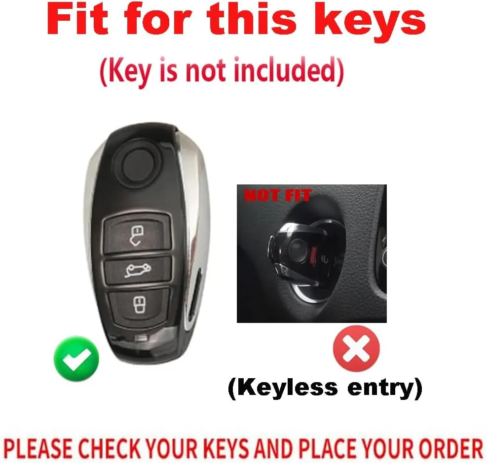 3 Button Key Fob Cover Fit for VW Volkswagen Touareg Key Case Key Shell Key Holder Accessories Protector Brown