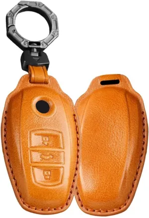 3 Button Key Fob Cover Fit for VW Volkswagen Touareg Key Case Key Shell Key Holder Accessories Protector Brown