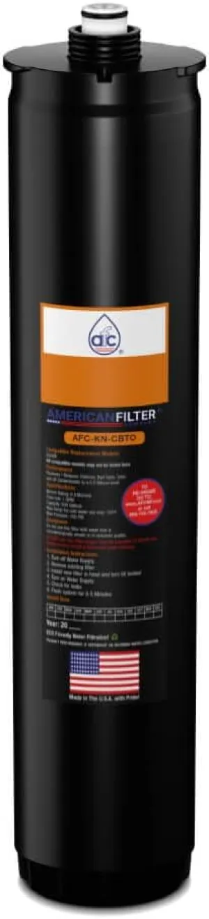 AFC™ Brand Model # AFC-KN-CBTO Water Filters, Compatible with Kinetico® 9306B Filter Cartridge (Orange) for Aqua-Taste & MACguard 7000 -Made in U.S.A. - 1 Filter