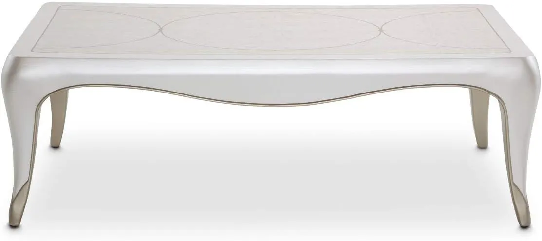 Aico Amini London Place 2 PC Cocktail & End Table Set in Creamy Pearl