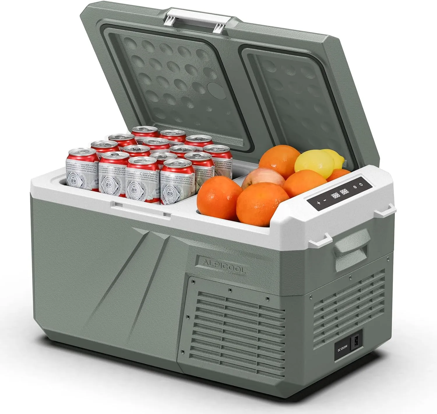 Alpicool 12V Refrigerator Freezer, Portable Refrigerator for Car with Dual Zone 26QT. Car Refrigerator Portable Freezer -4℉-68℉ RV Refrigerator Electric Cooler for Car Freezer Truck Outdoor Camping