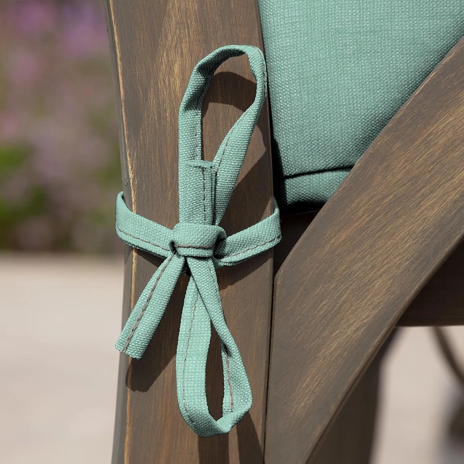 Arden Outdoor Dining Chair Cushion, 21 x 21, Rain-Proof, Fade Resistant 21 x 21, Aqua Leala