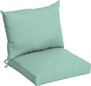 Arden Outdoor Dining Chair Cushion, 21 x 21, Rain-Proof, Fade Resistant 21 x 21, Aqua Leala