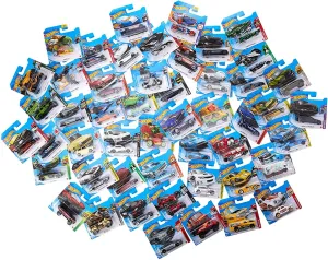 Assortment lot of 50 Different Hotwheels diecast Cars and Trucks