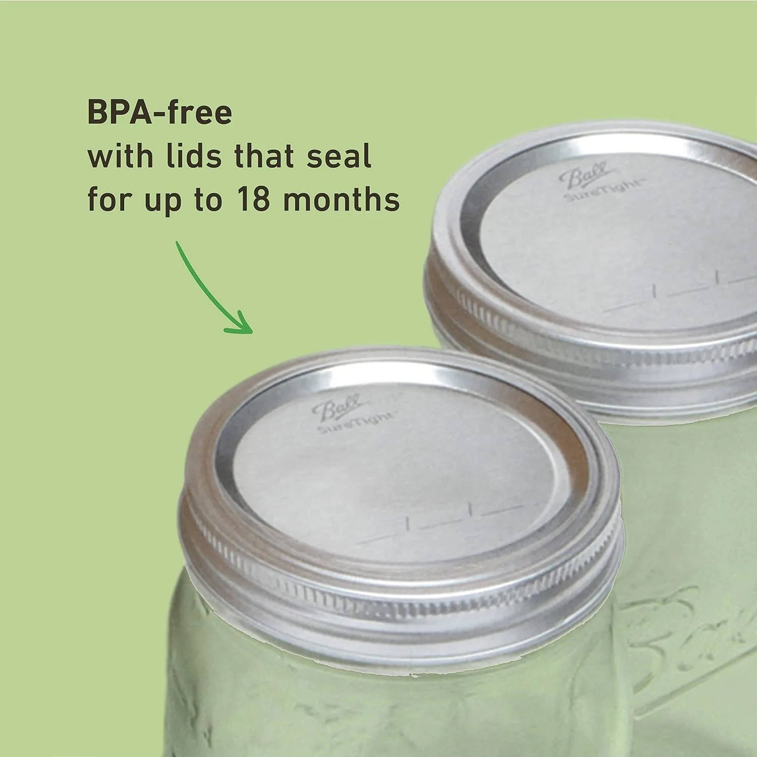 Ball Wide Mouth Glass Mason Jars with Lids and Bands, Used for Canning, Pickling, Juice, Jam, Jelly, Quart Size 32 Ounce (Pack of 8)