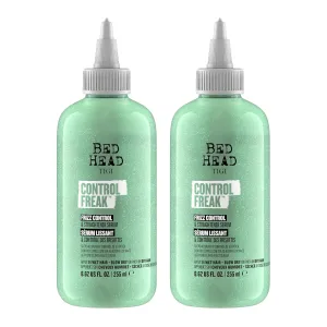 Bed Head TIGI Control Freak Frizz Control & Straightening Serum - Use for Anti-Frizz & Smoothing - For Frizzy, Curly & Coarse Hair - Use on Damp & Dry Hair - Fly Away Hair Tamer - 8.62 oz (2 Pack)