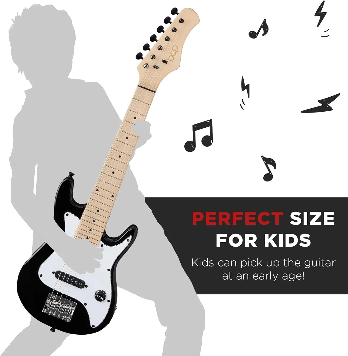 Best Choice Products 30in Beginners Electric Guitar Beginner Starter Kit w/ 5W Amplifier, Strap, Gig Bag, Strings, Picks - Black