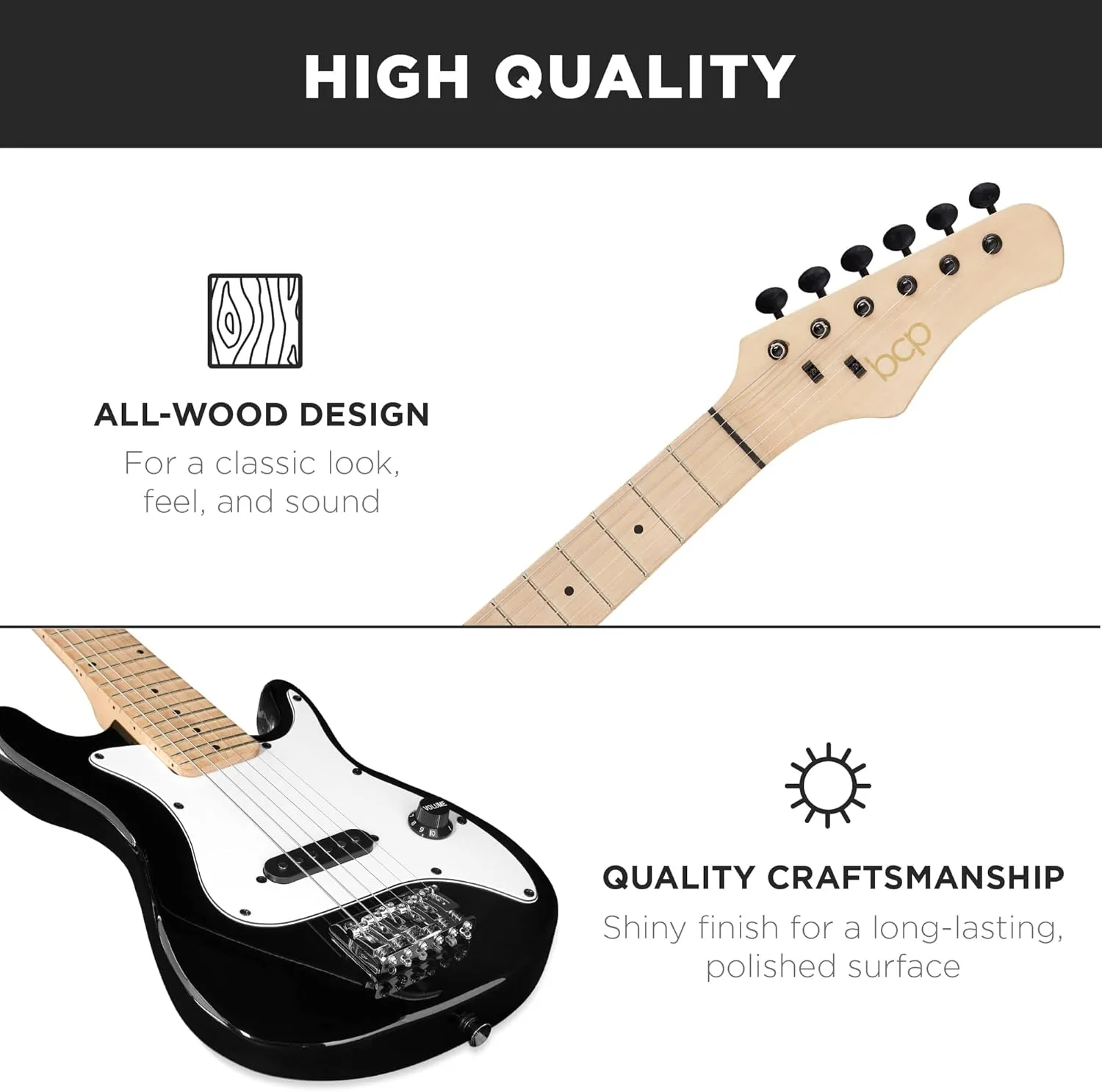 Best Choice Products 30in Beginners Electric Guitar Beginner Starter Kit w/ 5W Amplifier, Strap, Gig Bag, Strings, Picks - Black