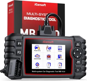 Bidirectional Diagnostic Tool for Mercedes-Benz/Sprinter/Smart, iCarsoft MB V3.0 (2025 Version) 35  Reset Service OBD2 Full System Scanner, Battery Test/Actuation Test, Auto VIN, Quick Scan