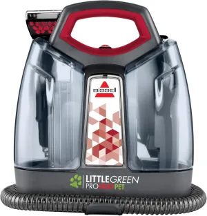 BISSELL Little Green Proheat Portable Deep Cleaner/Spot Cleaner and Car/Auto Detailer with self-Cleaning HydroRinse Tool for Carpet and Upholstery, Red