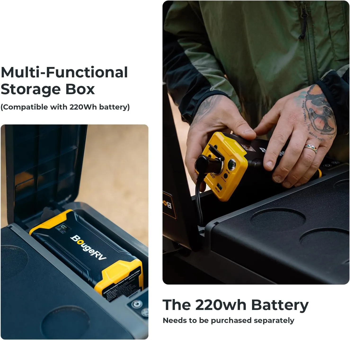 BougeRV 12 Volt Refrigerator, CRPRO 30 Quart 12V Car Fridge, Portable Freezer (-8℉~50℉), Compressor Electric Cooler with 12V/24 DC, 110-240 AC for Outdoor Camping Overlanding Truck RV SUV Van