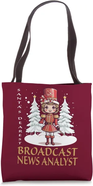 Broadcast News Analyst Christmas Classic Female Nutcracker Tote Bag