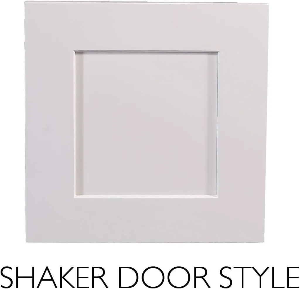 Brookings Shaker Unassembled Wall Kitchen Cabinet W3324, 33 W x 12 D x 24 H, Painted White with Sherwin Williams®, Solid Wood – Design House, 561605
