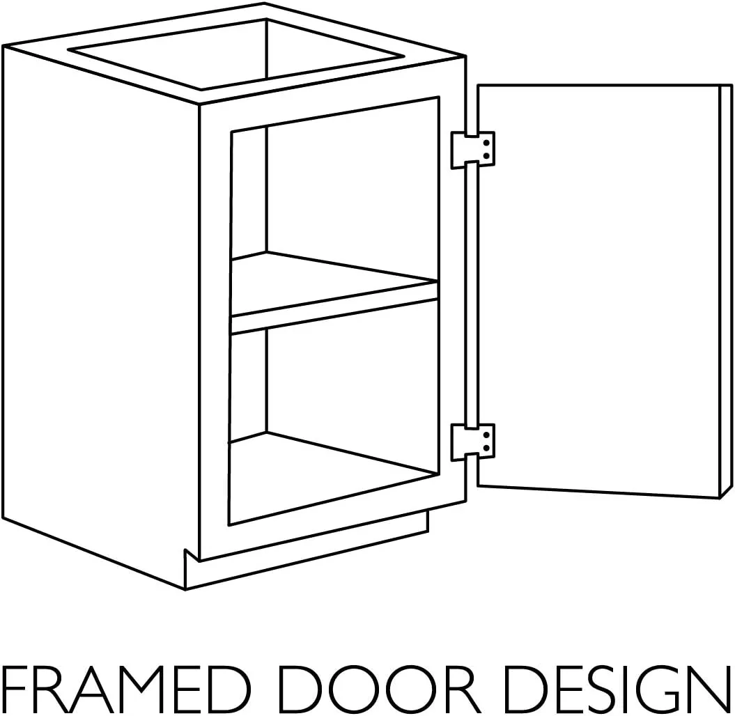 Brookings Shaker Unassembled Wall Kitchen Cabinet W3324, 33 W x 12 D x 24 H, Painted White with Sherwin Williams®, Solid Wood – Design House, 561605