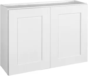 Brookings Shaker Unassembled Wall Kitchen Cabinet W3324, 33 W x 12 D x 24 H, Painted White with Sherwin Williams®, Solid Wood – Design House, 561605