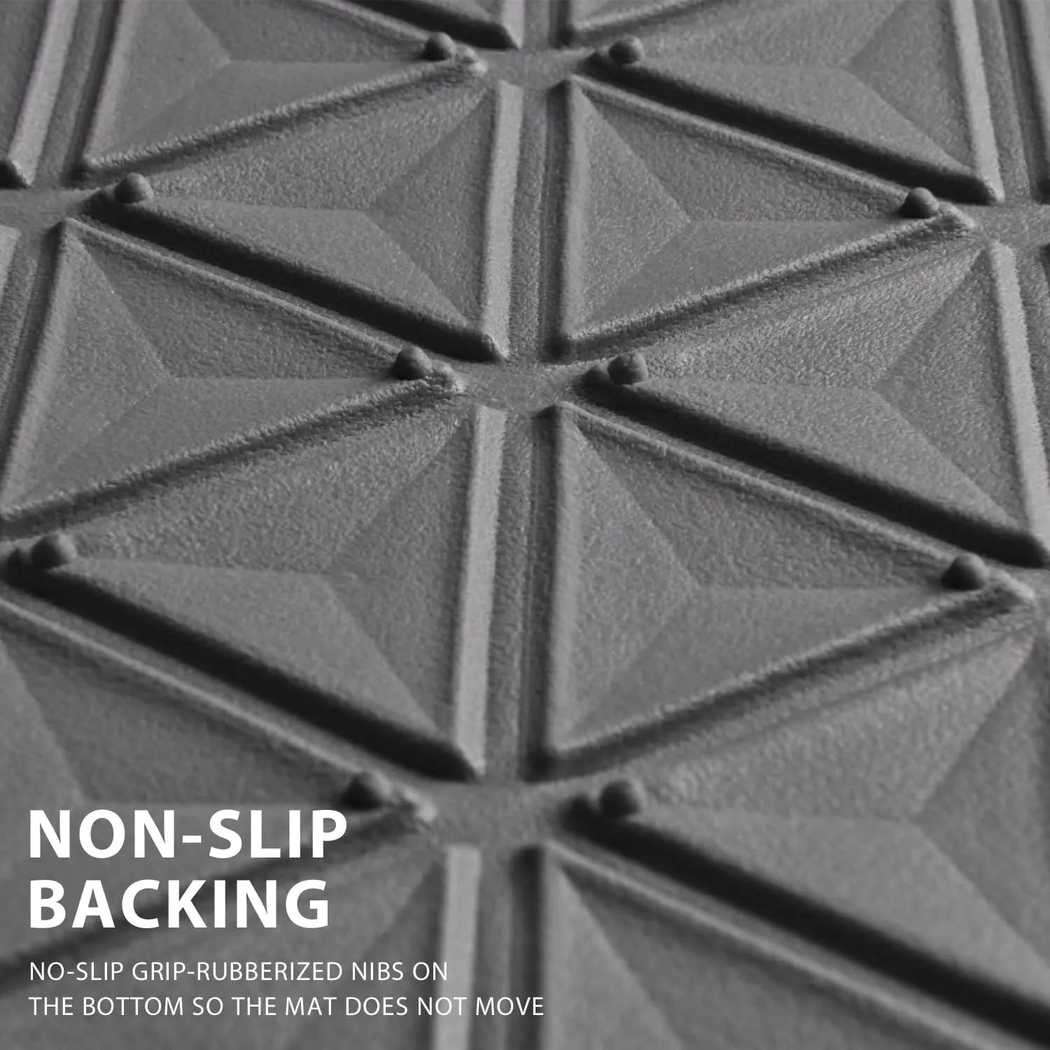 CAR PASS Bling Diamond Car Mats Gray Rubber Floor Mats Full Set Anti-Slip 3D Rhombus Waterproof Trim to Fit Liner Universal Glitter Crystal Sparkly Shining Rhinestone Girl Women SUV Sedan Van All Gray