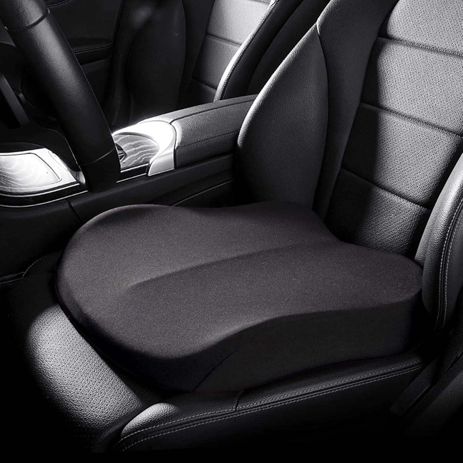 Car Seat Cushion for Ford Maverick 2022 2023 2024, Portable Breathable Non Slip Memory Foam Seat Booster Improve Driving View Comfort Hip Pads,Black