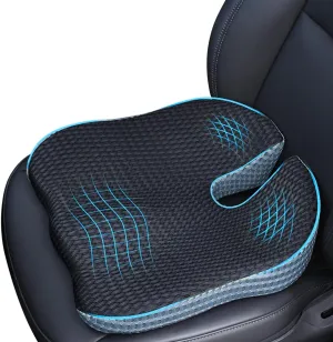 Car Wedge Seat Cushion Memory Foam Coccyx Orthopedic Seat Pillow for Office Chairs, Wheelchair, Kitchen Chairs, Recliner, Car Seats