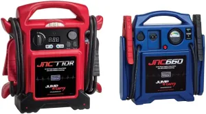 Clore Automotive Jump-N-Carry JNC770R 1700 Peak Amp Premium 12 Volt Jump Starter Bundle - Red