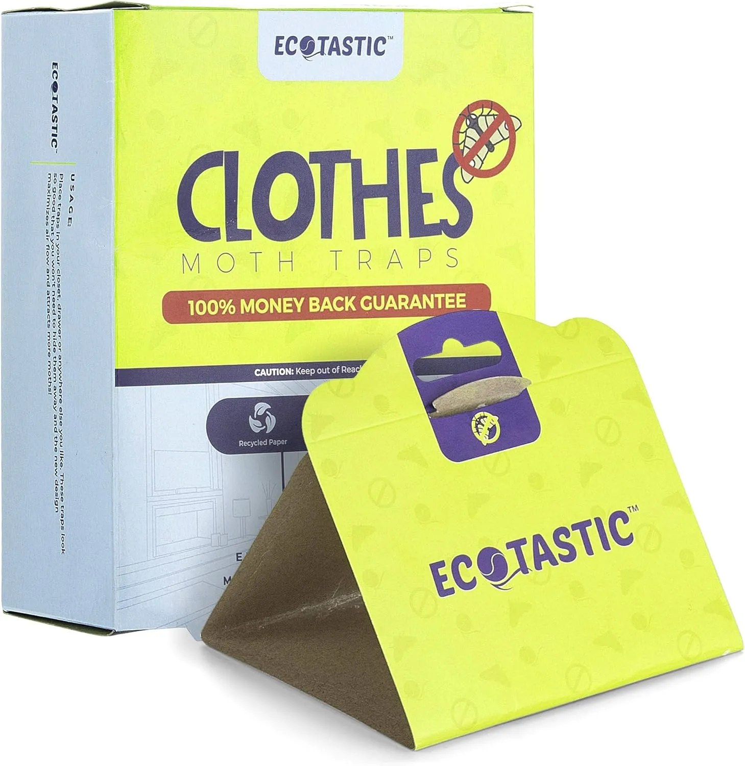 Clothing Moth Traps - 11 Count - Foldable Moth - Eco-Friendly Hassle Control - Pheromone Technology - Closet Mothballs - Wood/Carpet/Clothes