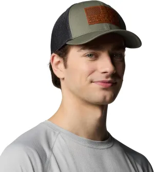 Columbia PFG Leather Fish Flag Mesh Ball Cap
