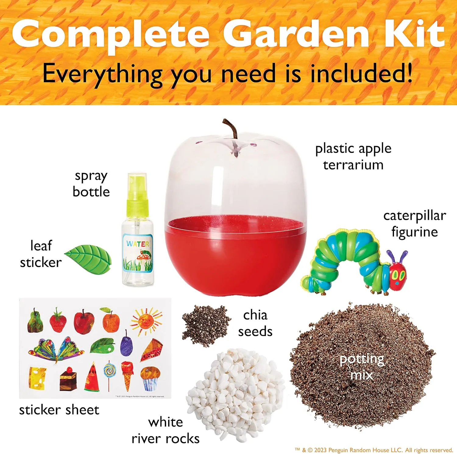 Creativity for Kids The Very Hungry Caterpillar: Ready to Grow Garden [Amazon Exclusive] Science Terrarium Kit Inspired from The World of Eric Carle Books, Gifts for Kids Ages 6-8 