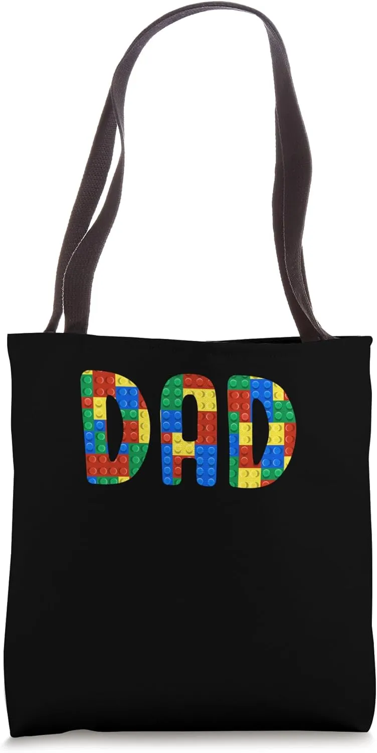 Dad Bricks Toy Blocks Building Block Brick Lover Tote Bag