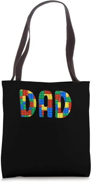Dad Bricks Toy Blocks Building Block Brick Lover Tote Bag