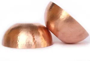 De Kulture Handmade Vintage Pure Copper and Brass Serving Cereal Bowl Set, Ideal For Aroma Diffuser Floating Candles Kitchen & Dining Table Decoration, 4.5X2 (DH) Inches, 360 ML Set of 2 (Copper)