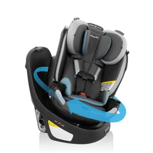 Evenflo Revolve360 Slim 2-in-1 Rotational Car Seat with Quick Clean Cover (Stow Blue)