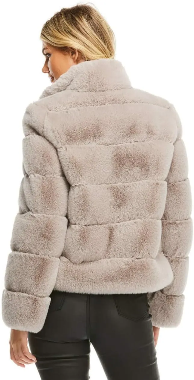 Fabulous-Furs Donna Salyers Chocolate Faux Fur Posh Jacket