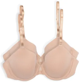 Felina | So Smooth Modal Everyday Demi T-Shirt Bra | Lightly Padded | 2-Pack