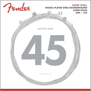 Fender 7250 Bass Strings, Nickel Plated Steel Roundwound, Long Scale, 7250-5M .045-.125