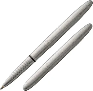 Fisher Space Pen Brushed Chrome Bullet Space Pen, Ballpoint, Brass, Black Ink, Gift Box