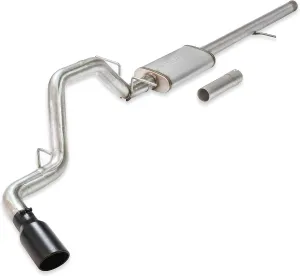 Flowmaster 717857 FlowFX Cat-Back Exhaust Kit 3 Inch 409 Stainless Steel 4.5 Inch Black Ceramic Stainless Steel Tips Compatible with 2014-2019 Classic Body Chevy Silverado GMC Sierra 1500 4.3L 5.3L