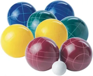 Franklin Sports Bocce Ball Set — 8 All Weather Bocce Balls and 1 Pallino — Beach, Backyard Lawn or Outdoor Party Game — Professional, American, and Starter Set Options