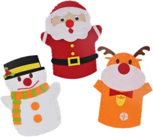 Hemoton DIY Christmas Craft Kit Snowman Elk Handbag for Kids Art Supplies for Creative Kids Toys