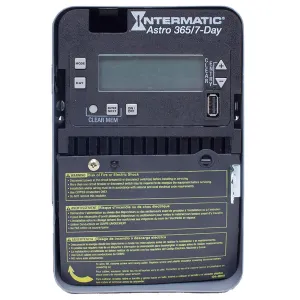 Intermatic ET2805C Astronomic Electronic Control: Precision Scheduling Power Up to 50 Holiday Blocks - LED Compatibility with Configurable Outputs - Battery-Free Operation