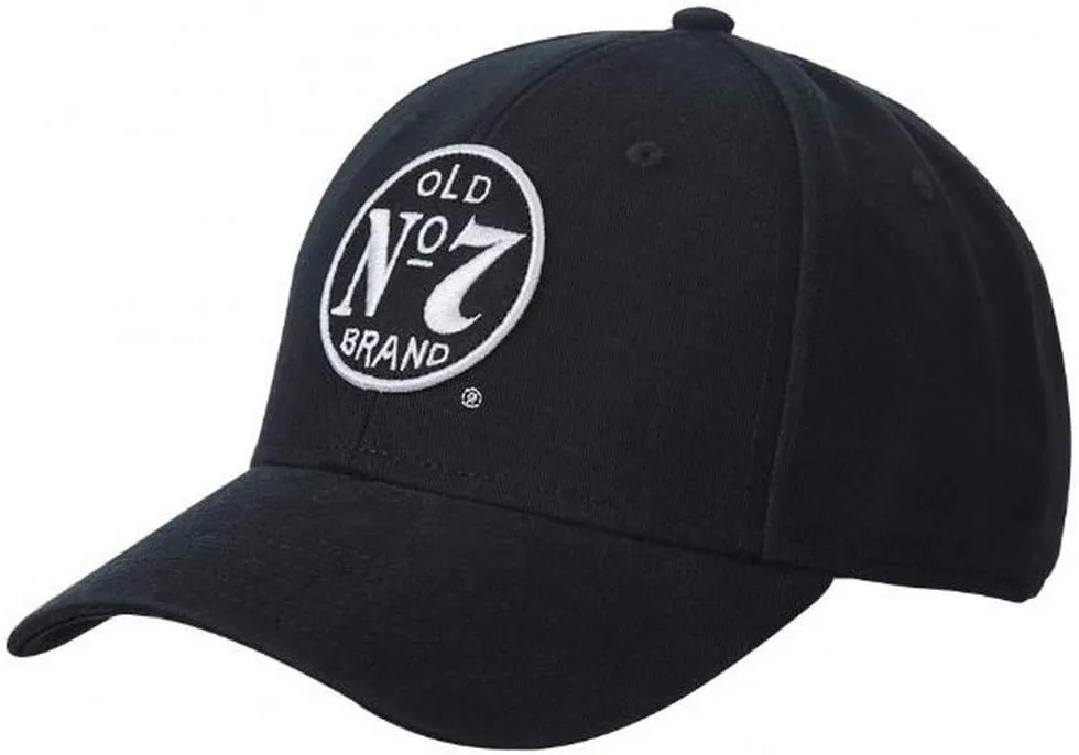 Jack Daniels Unisex Daniel's No.7 Embroidered Ball Cap Black One Size