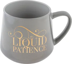 Karma Novelty Ceramic Coffee Mug Liquid Patience - 16 oz Cute Sarcastic Coffee and Tea Mug – Funny Coffee Mug with Witty Sayings for Women and Men, Gift for Friends, Coworkers, Boss, Mothers Day Gifts