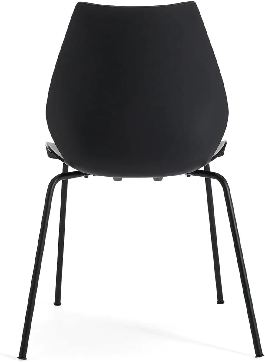 Kartell SFCH-KN2870-1M Dining Chair Maui Black Frame W55/D52/H77/SH45cm Anthracite