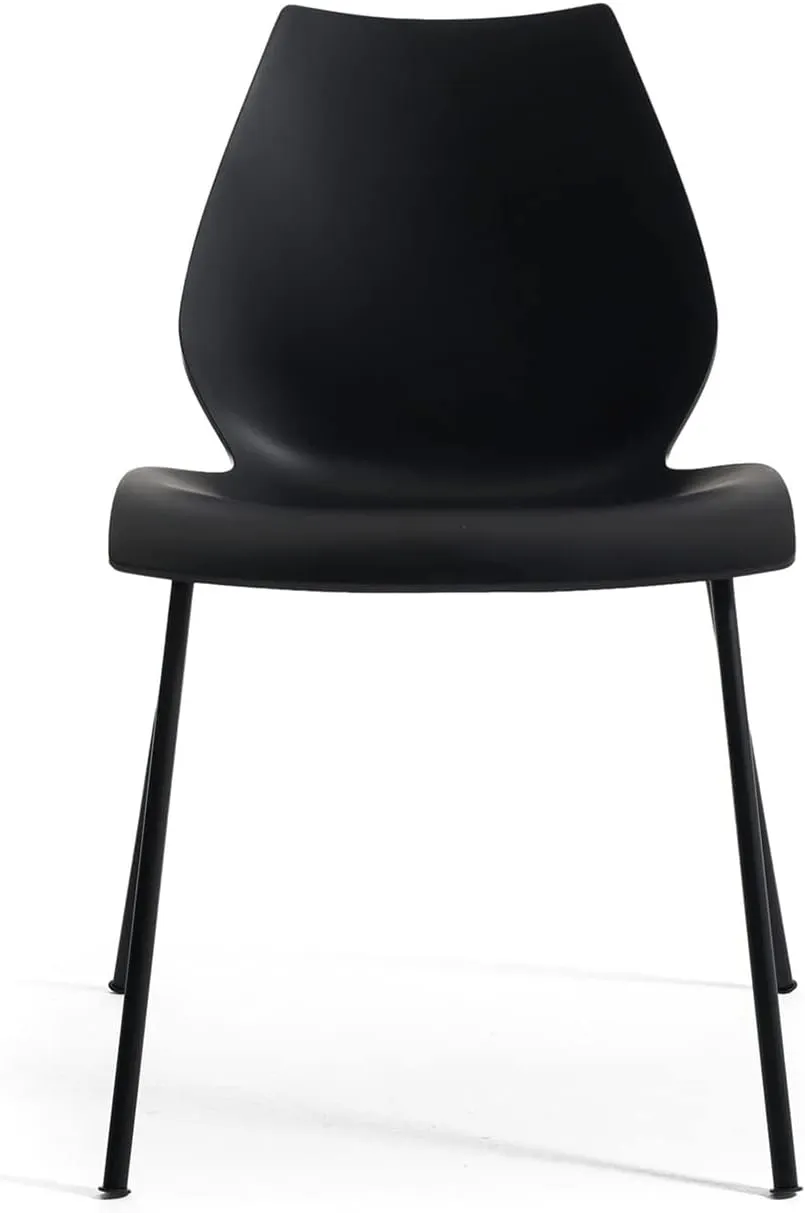 Kartell SFCH-KN2870-1M Dining Chair Maui Black Frame W55/D52/H77/SH45cm Anthracite