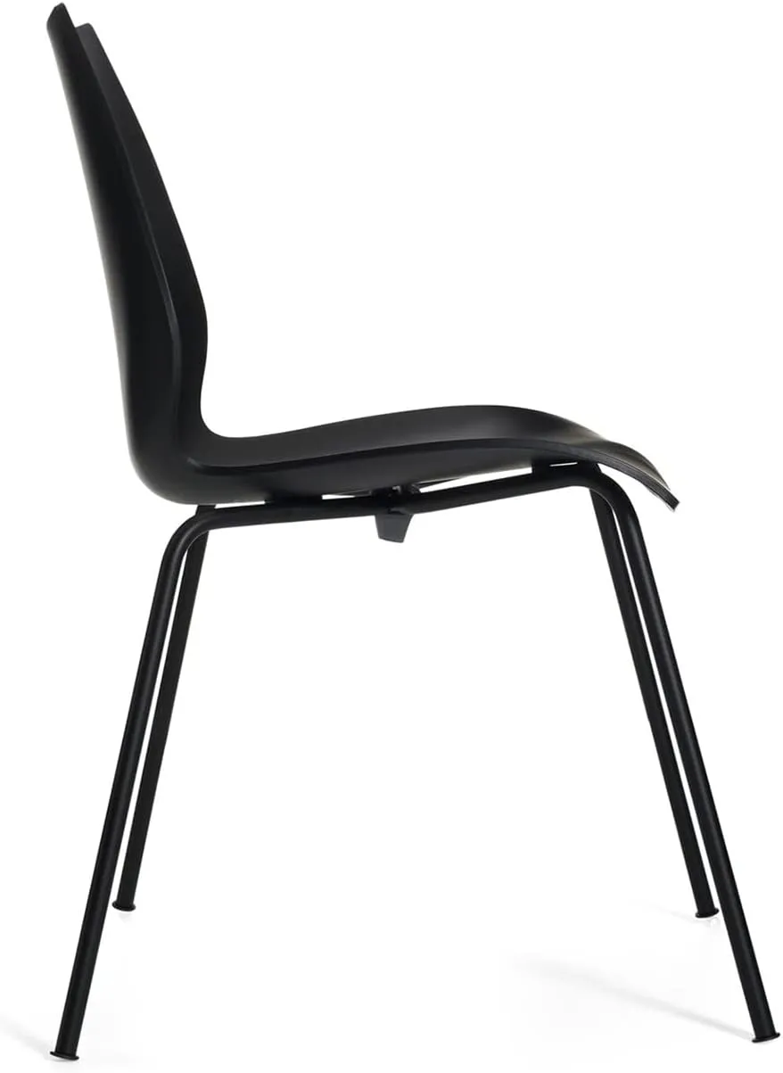 Kartell SFCH-KN2870-1M Dining Chair Maui Black Frame W55/D52/H77/SH45cm Anthracite