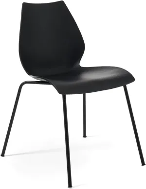 Kartell SFCH-KN2870-1M Dining Chair Maui Black Frame W55/D52/H77/SH45cm Anthracite