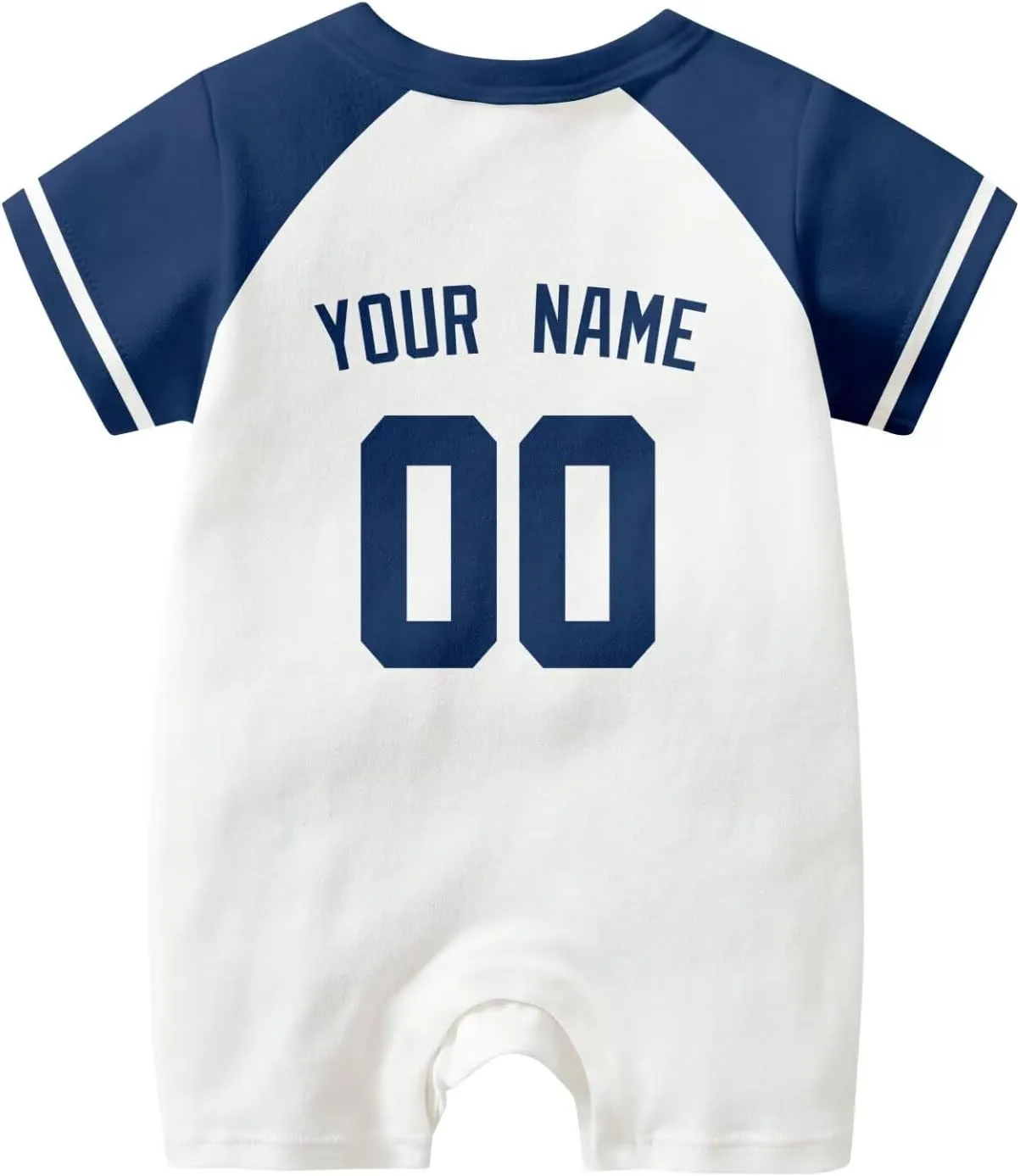 KREDE Baby Clothes Unisex Bodysuit White Custom Name Number for Baby Boys