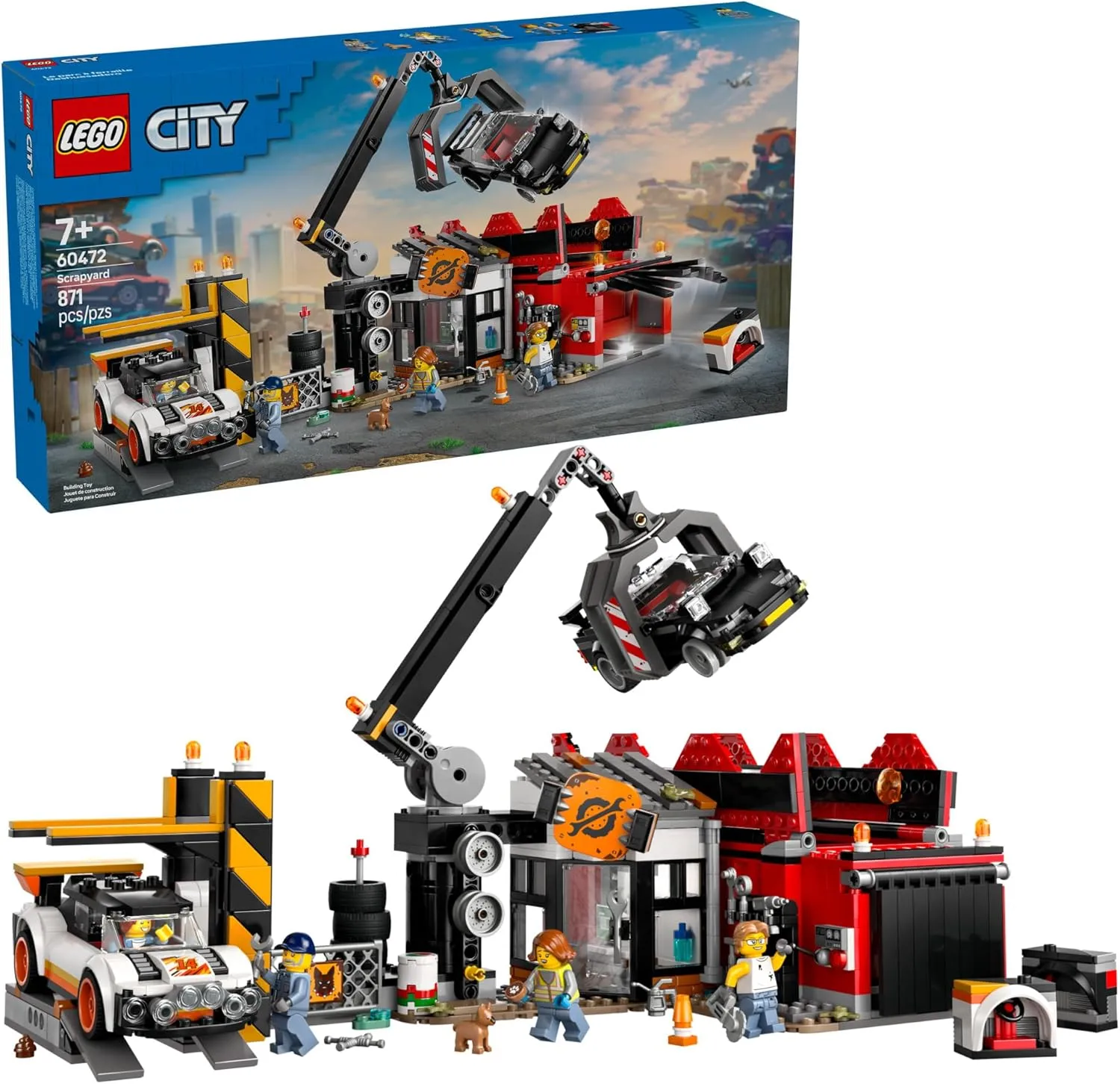 LEGO City Scrapyard with Cars - Building Toy Figures and Playset for Kids, Boys and Girls, Ages 7  - Learning and Educational Toy for Pretend Play - Gift Idea for Birthdays - 60472