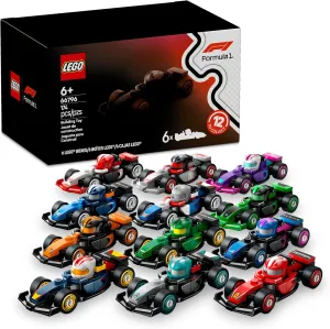 LEGO F1 Collectible Race Cars 6 Pack - Building Set for Boys and Girls, Ages 6  - Birthday Gift Idea for Racing Fans - Mystery Box with 6 Surprise F1 Model Cars - Great Travel Toy - 66796